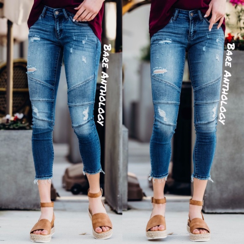 SCHEANA Distressed Skinny Jeans - Picture 1 of 2